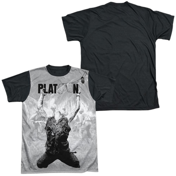 Platoon Grayscale Poster men's black back t-shirt