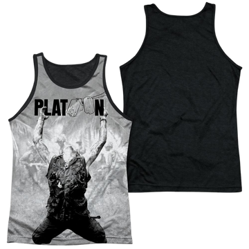Platoon Grayscale Poster men's black back tank