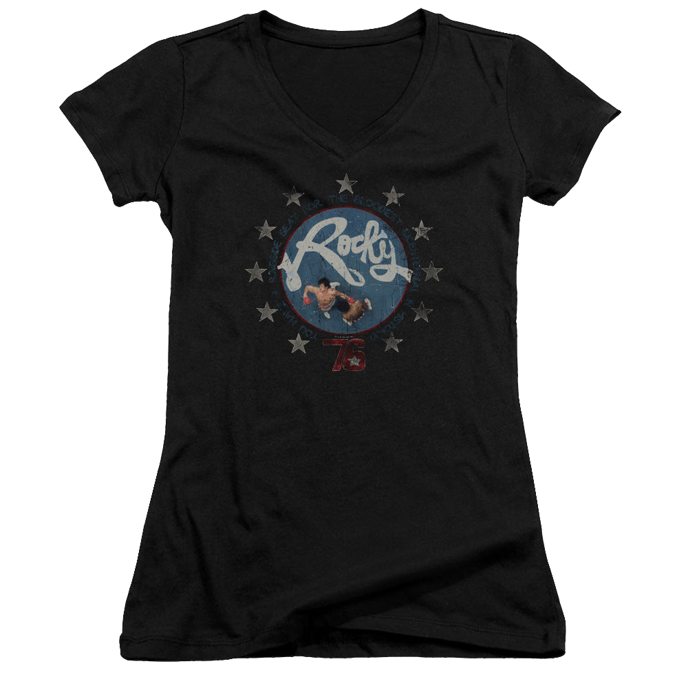 Rocky Bloodiest Bicentennial - Juniors V-Neck T-Shirt Juniors V-Neck T-Shirt Rocky   