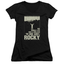 Rocky Silhouette - Juniors V-Neck T-Shirt Juniors V-Neck T-Shirt Rocky   