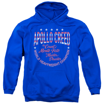 Royal pullover hoodie with Rocky Count Of Monte Fisto graphic