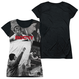Rocky 40Th Anniversay Collage - Juniors Black Back T-Shirt Juniors Black Back T-Shirt Rocky   