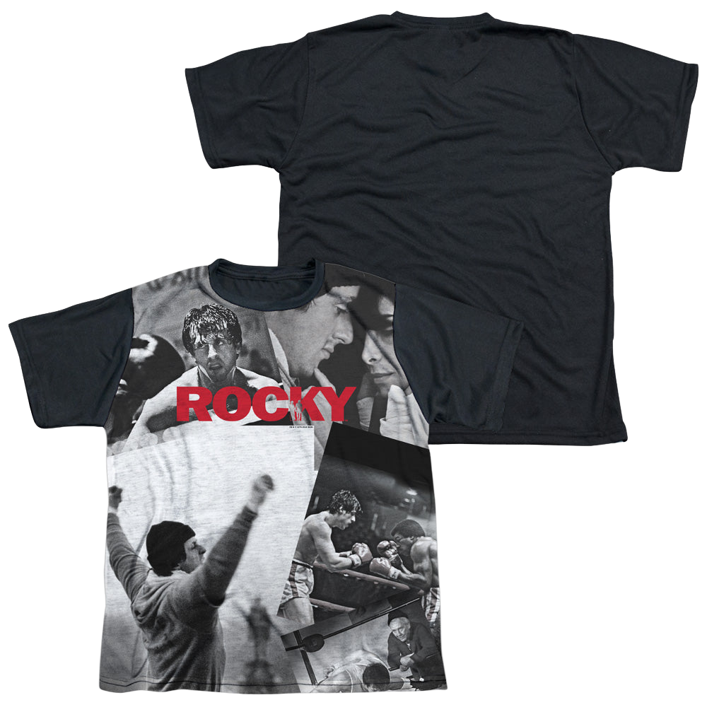 Rocky 40Th Anniversay Collage - Youth Black Back T-Shirt Youth Black Back T-Shirt (Ages 8-12) Rocky   