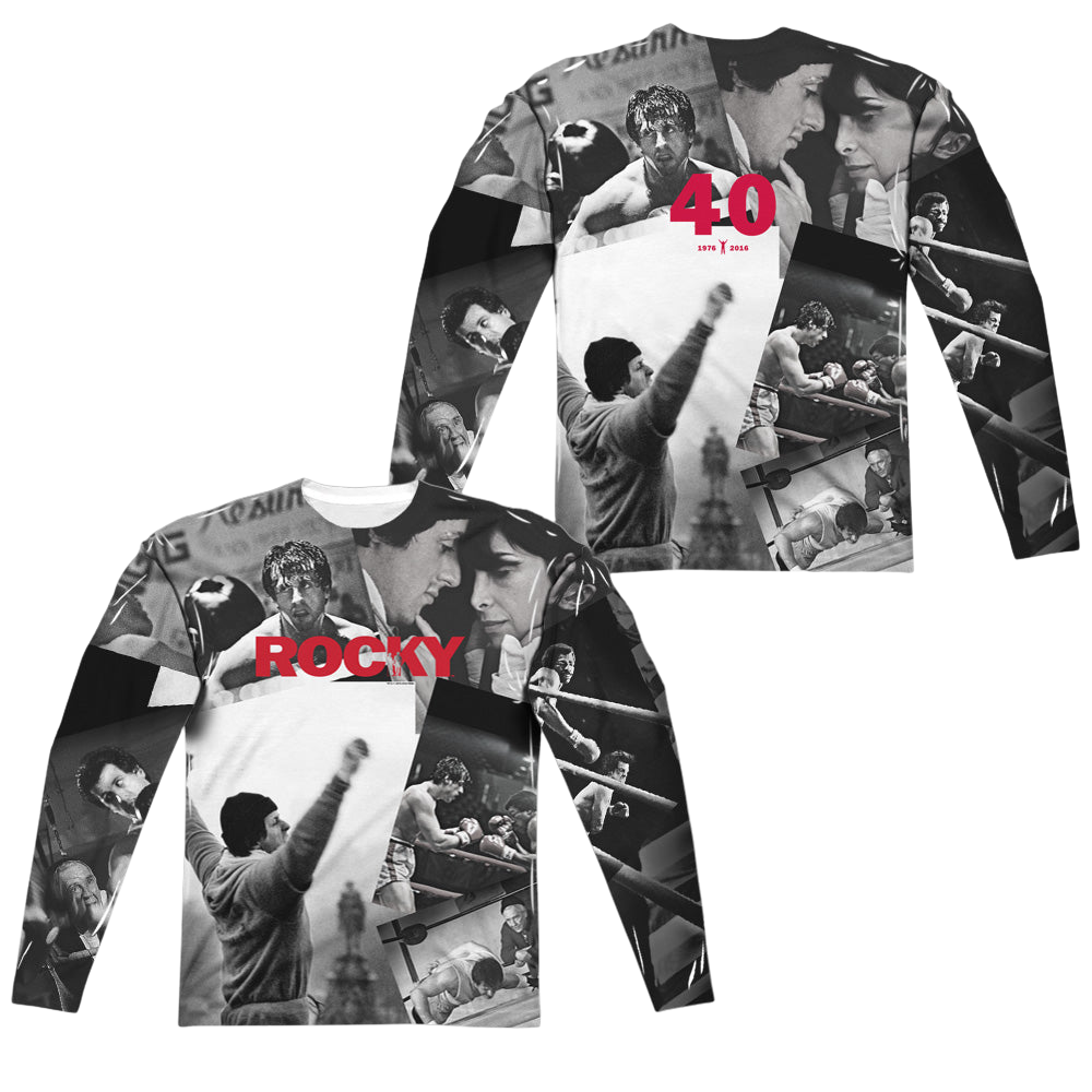 Rocky 40Th Anniversay Collage (Front/Back Print) - Men's All-Over Print Long Sleeve Men's All-Over Print Long Sleeve Rocky   
