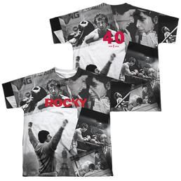 Rocky 40Th Anniversay Collage (Front/Back Print) - Youth All-Over Print T-Shirt Youth All-Over Print T-Shirt (Ages 8-12) Rocky   