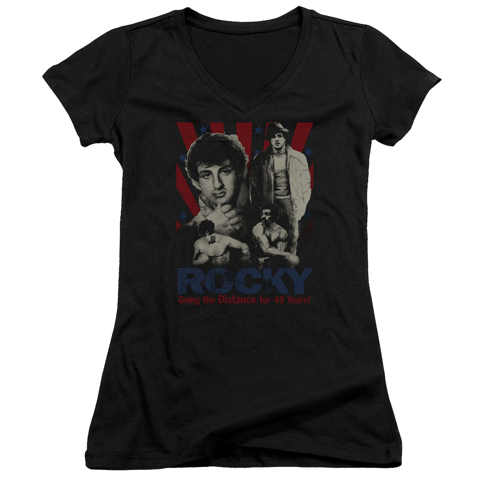 Rocky Going The Distance - Juniors V-Neck T-Shirt Juniors V-Neck T-Shirt Rocky   