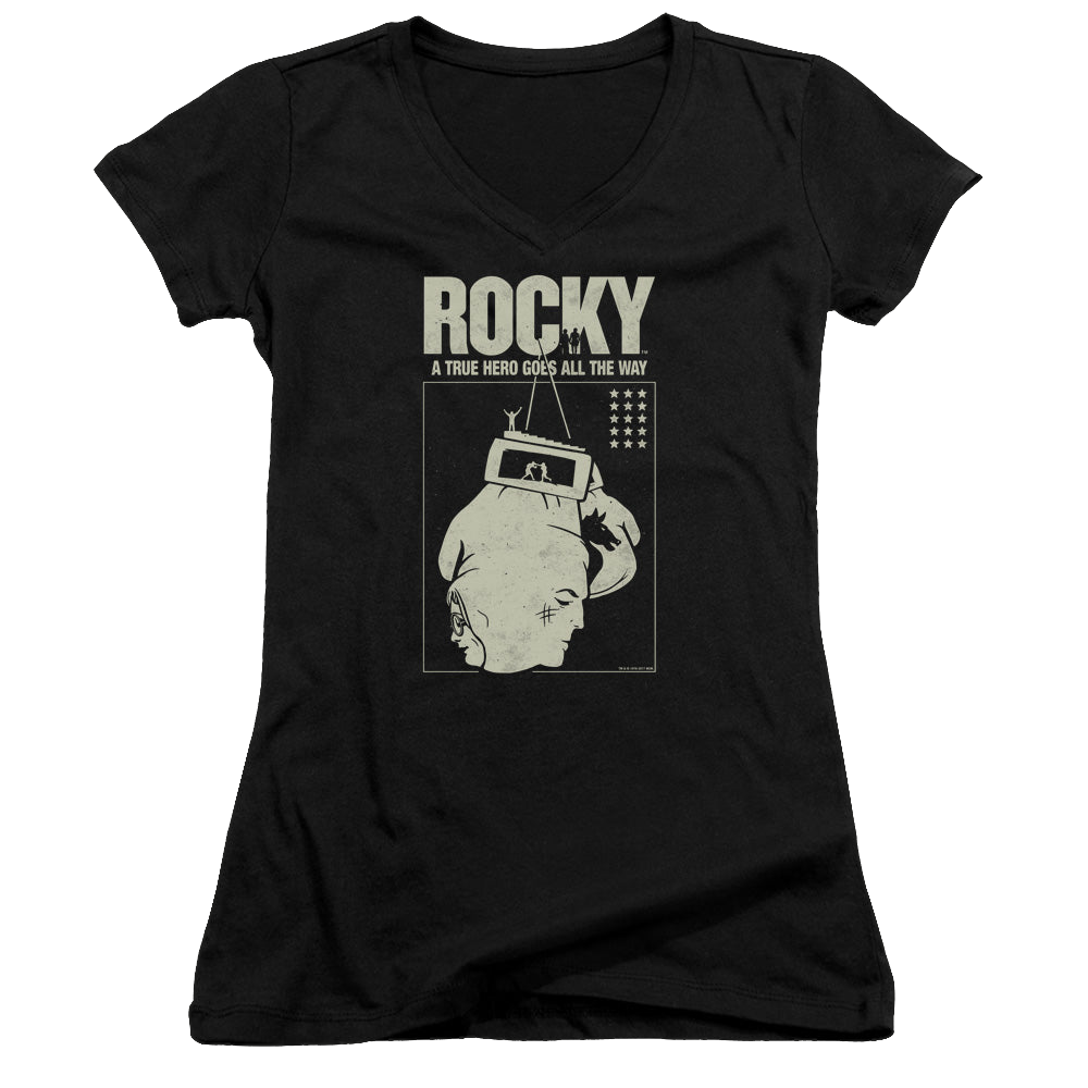 Rocky The Hero - Juniors V-Neck T-Shirt Juniors V-Neck T-Shirt Rocky   