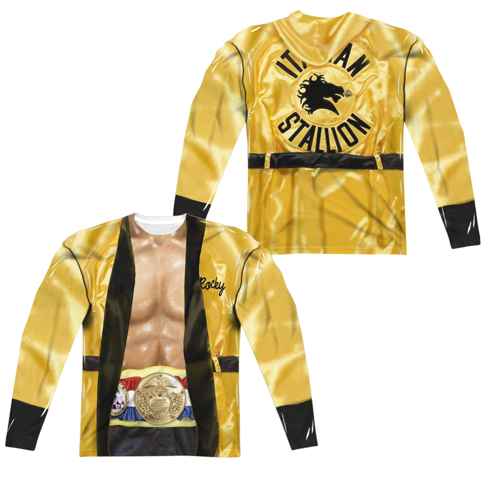 Rocky Yellow Robe (Front/Back Print) - Men's All-Over Print Long Sleeve Men's All-Over Print Long Sleeve Rocky   