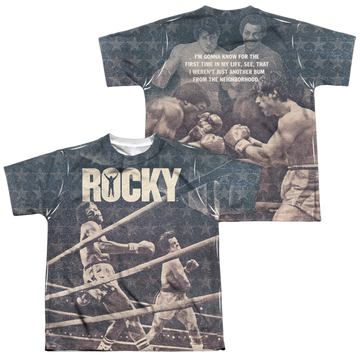 Rocky Battle youth all-over print t-shirt for ages 8 to 12