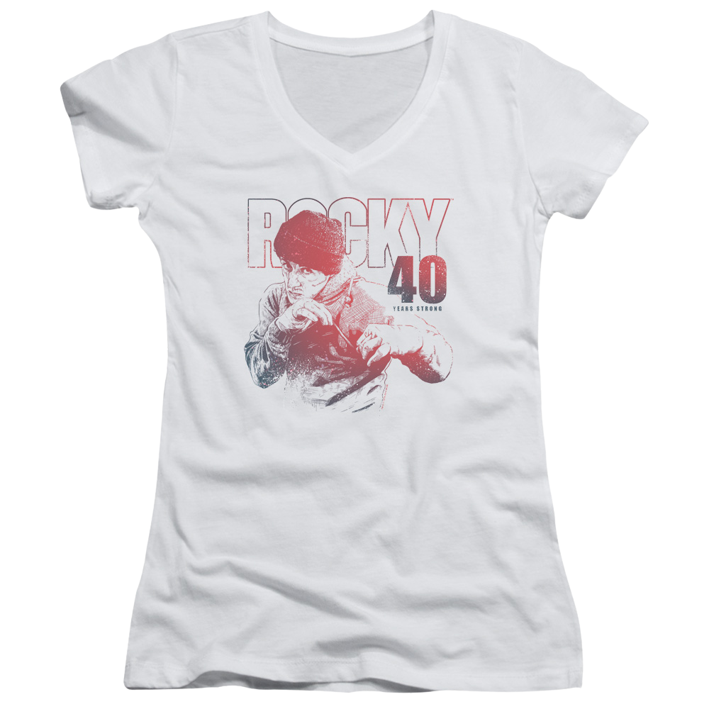 Rocky 40 Years Strong - Juniors V-Neck T-Shirt Juniors V-Neck T-Shirt Rocky   