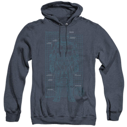 Robocop Schematic - Heather Pullover Hoodie Heather Pullover Hoodie Robocop   