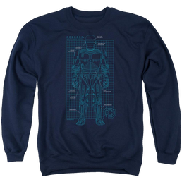 Robocop Schematic Men's Crewneck Sweatshirt Men's Crewneck Sweatshirt Robocop   