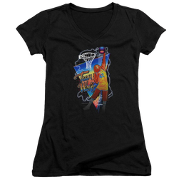 Teen Wolf Electric Wolf Juniors V-Neck T-Shirt Juniors V-Neck T-Shirt Teen Wolf   