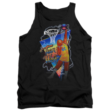 Black men's tank with Teen Wolf Electric Wolf graphic
