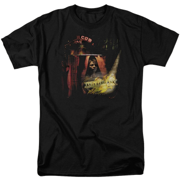 Black men's regular fit t-shirt with Mirrormask Big Top Poster graphic