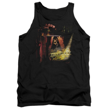 Black men's tank with Mirrormask Big Top Poster graphic