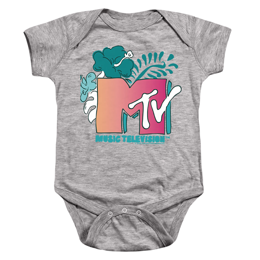 MTV Tropical Flower Logo - Baby Bodysuit Baby Bodysuit MTV   