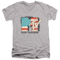 MTV American Logo - Men's V-Neck T-Shirt Men's V-Neck T-Shirt MTV   