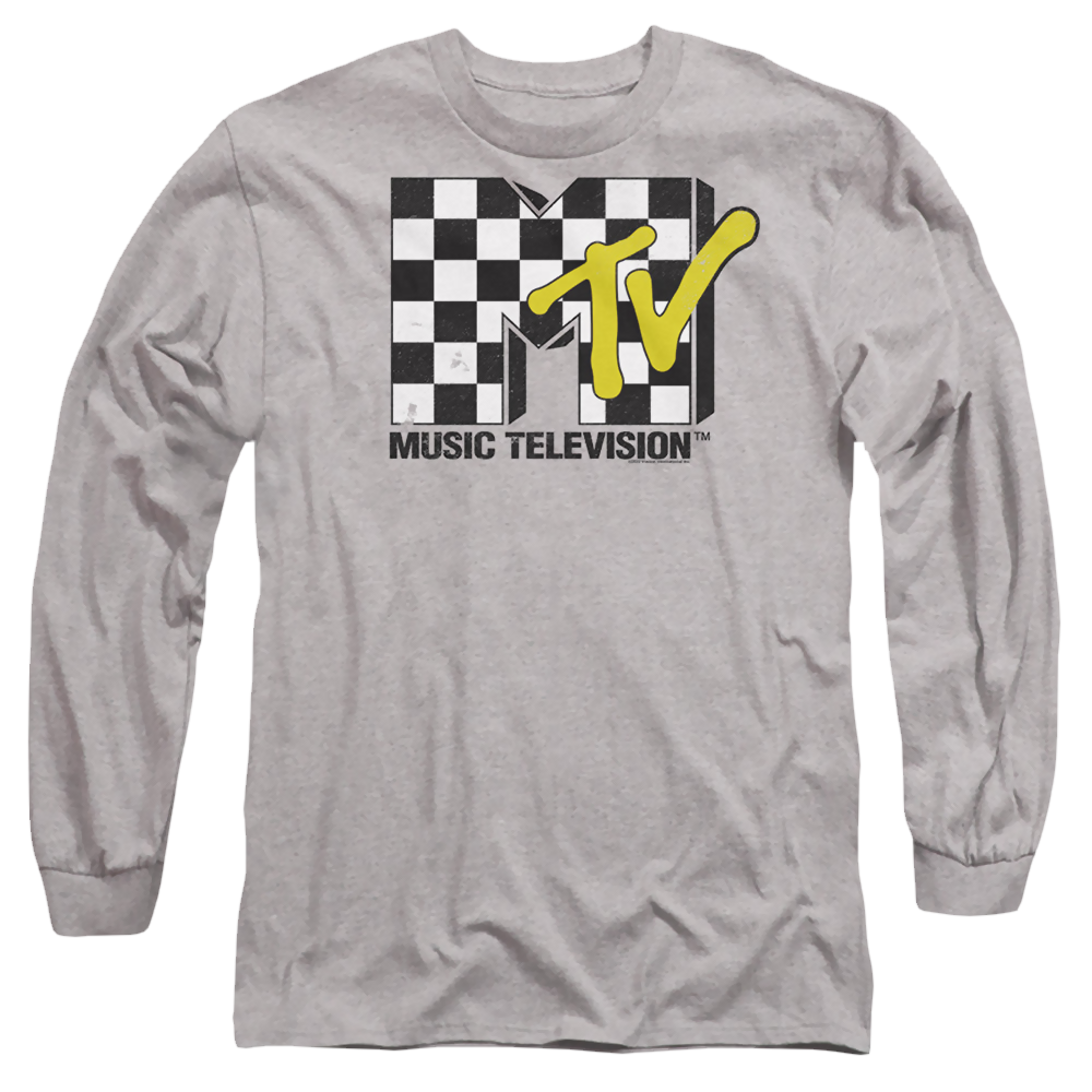 MTV Checker Board Logo - Men's Long Sleeve T-Shirt Men's Long Sleeve T-Shirt MTV   