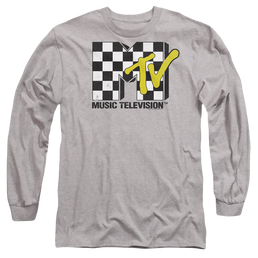 MTV Checker Board Logo - Men's Long Sleeve T-Shirt Men's Long Sleeve T-Shirt MTV   