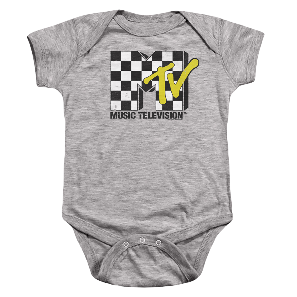 MTV Checker Board Logo - Baby Bodysuit Baby Bodysuit MTV   