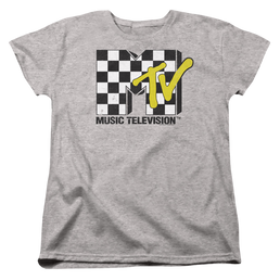 MTV Checker Board Logo - Women's T-Shirt Women's T-Shirt MTV   