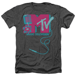 MTV Microphone Logo - Men's Heather T-Shirt Men's Heather T-Shirt MTV   