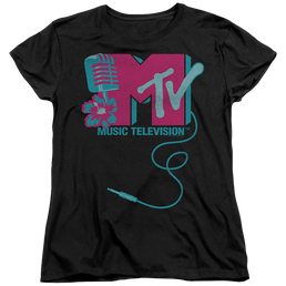 MTV Microphone Logo - Women's T-Shirt Women's T-Shirt MTV   