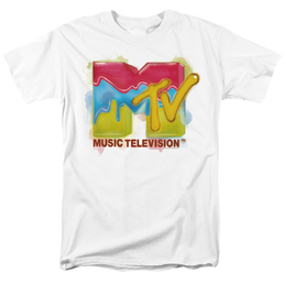MTV Paint Logo - Men's Regular Fit T-Shirt Men's Regular Fit T-Shirt MTV   