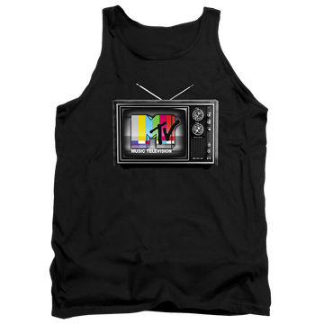 Black men's tank with MTV Tv graphic