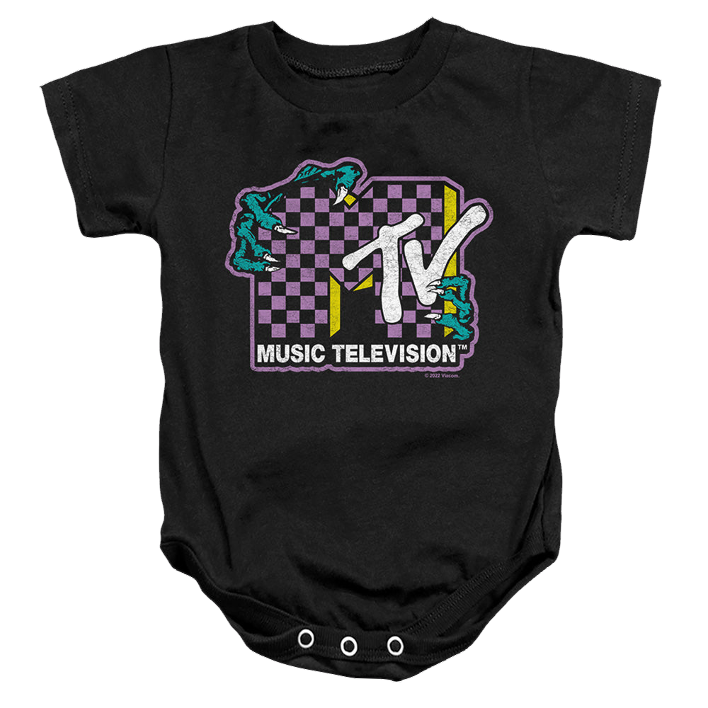 MTV Zombie Hands Logo - Baby Bodysuit Baby Bodysuit MTV   