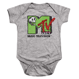 MTV Skull And Monster Teeth Logo - Baby Bodysuit Baby Bodysuit MTV   