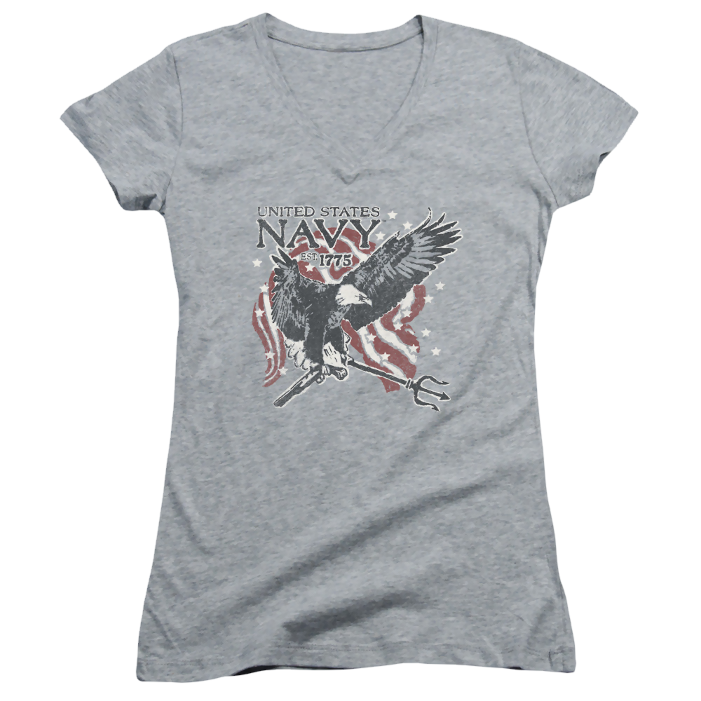 U.S. Navy Trident - Juniors V-Neck T-Shirt Juniors V-Neck T-Shirt U.S. Navy   