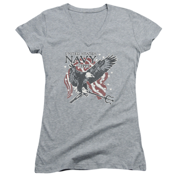 U.S. Navy Trident - Juniors V-Neck T-Shirt Juniors V-Neck T-Shirt U.S. Navy   