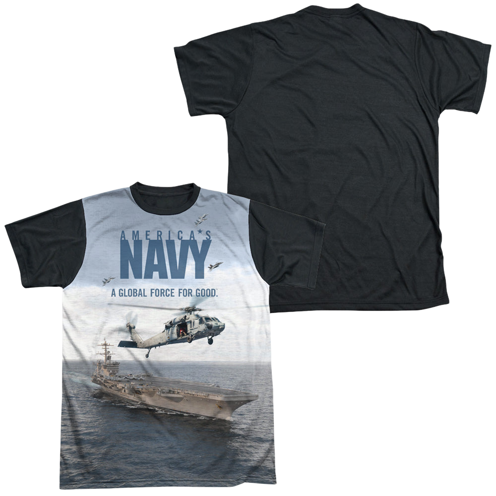 U.S. Navy Over And Under - Men's Black Back T-Shirt Men's Black Back T-Shirt U.S. Navy   