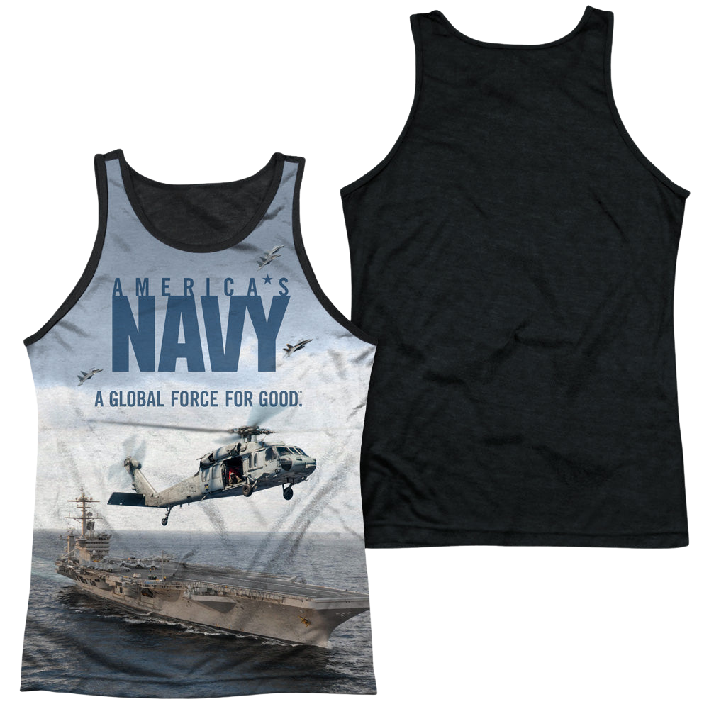 U.S. Navy Over And Under - Men's Black Back Tank Top Men's Black Back Tank U.S. Navy   