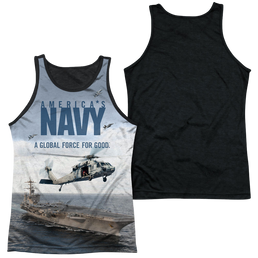U.S. Navy Over And Under - Men's Black Back Tank Top Men's Black Back Tank U.S. Navy   