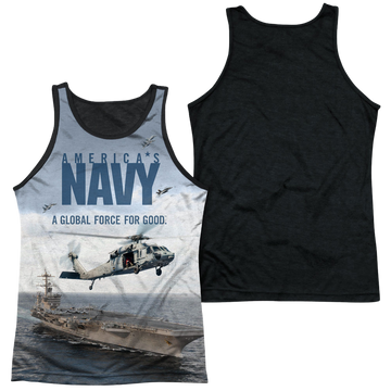 U.S. Navy Over And Under - Men's Black Back Tank Top Men's Black Back Tank U.S. Navy   