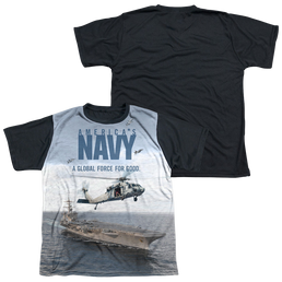 U.S. Navy Over And Under - Youth Black Back T-Shirt Youth Black Back T-Shirt (Ages 8-12) U.S. Navy   