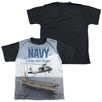 U.S. Navy Over And Under - Youth Black Back T-Shirt Youth Black Back T-Shirt (Ages 8-12) U.S. Navy   