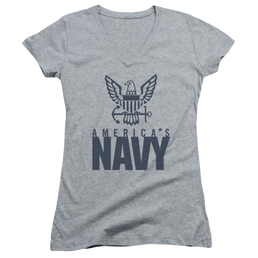 U.S. Navy Eagle Logo - Juniors V-Neck T-Shirt Juniors V-Neck T-Shirt U.S. Navy   