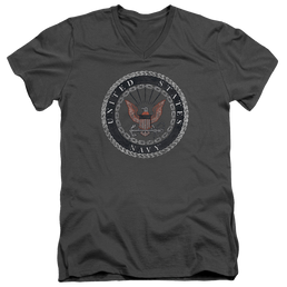 U.S. Navy Rough Emblem - Men's V-Neck T-Shirt Men's V-Neck T-Shirt U.S. Navy   