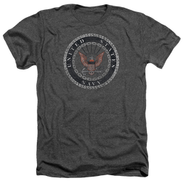 U.S. Navy Rough Emblem - Men's Heather T-Shirt Men's Heather T-Shirt U.S. Navy   