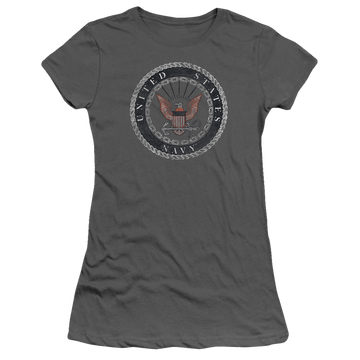 U.S. Navy Rough Emblem - Juniors T-Shirt Juniors T-Shirt U.S. Navy   