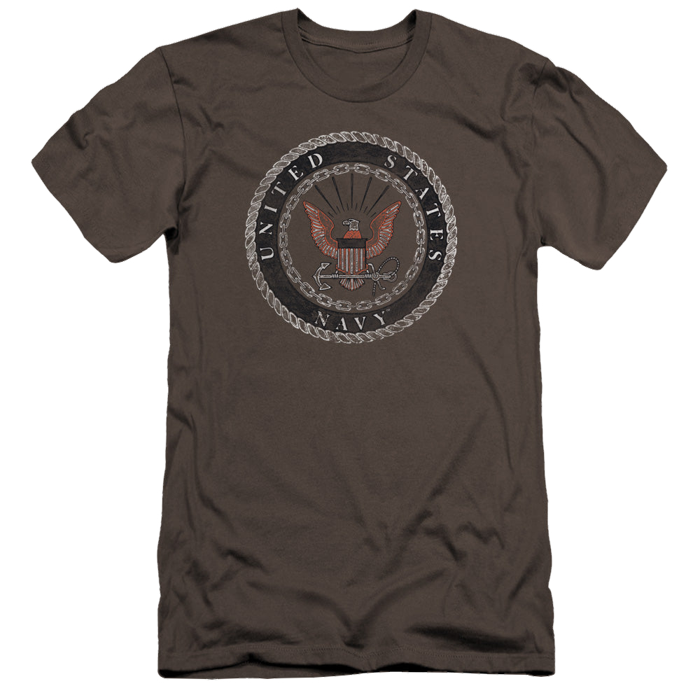 U.S. Navy Rough Emblem - Men's Premium Slim Fit T-Shirt Men's Premium Slim Fit T-Shirt U.S. Navy   