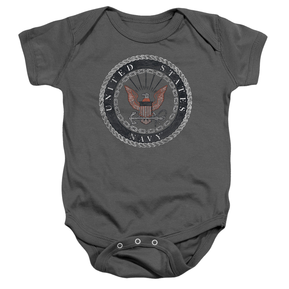 U.S. Navy Rough Emblem - Baby Bodysuit Baby Bodysuit U.S. Navy   