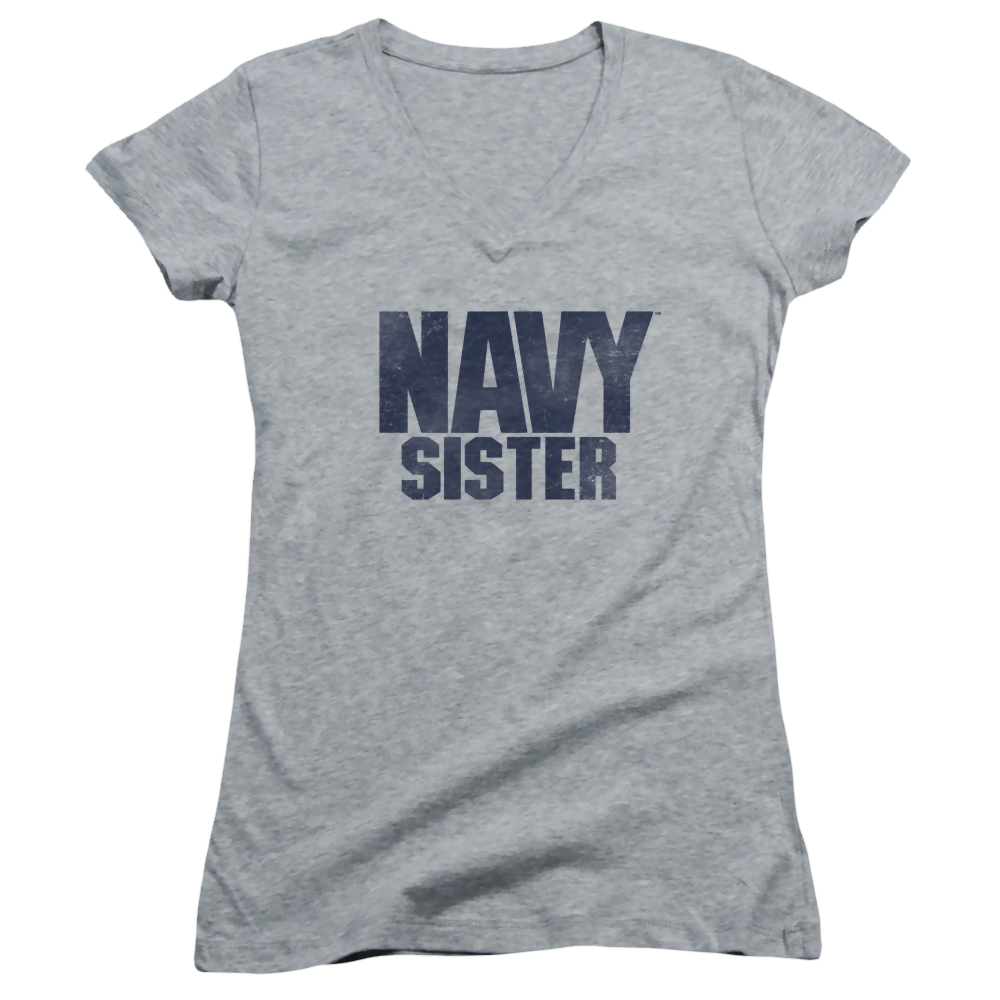U.S. Navy Sister - Juniors V-Neck T-Shirt Juniors V-Neck T-Shirt U.S. Navy   