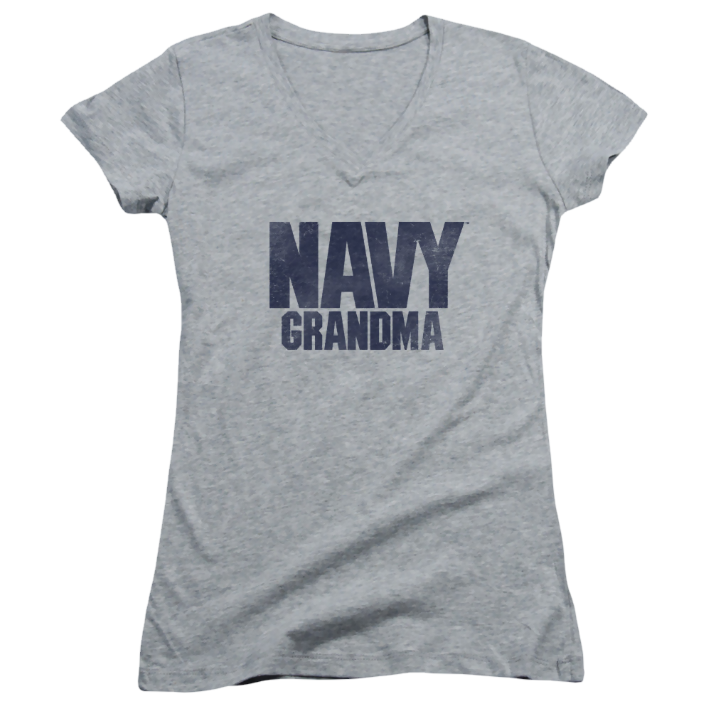 U.S. Navy Grandma - Juniors V-Neck T-Shirt Juniors V-Neck T-Shirt U.S. Navy   