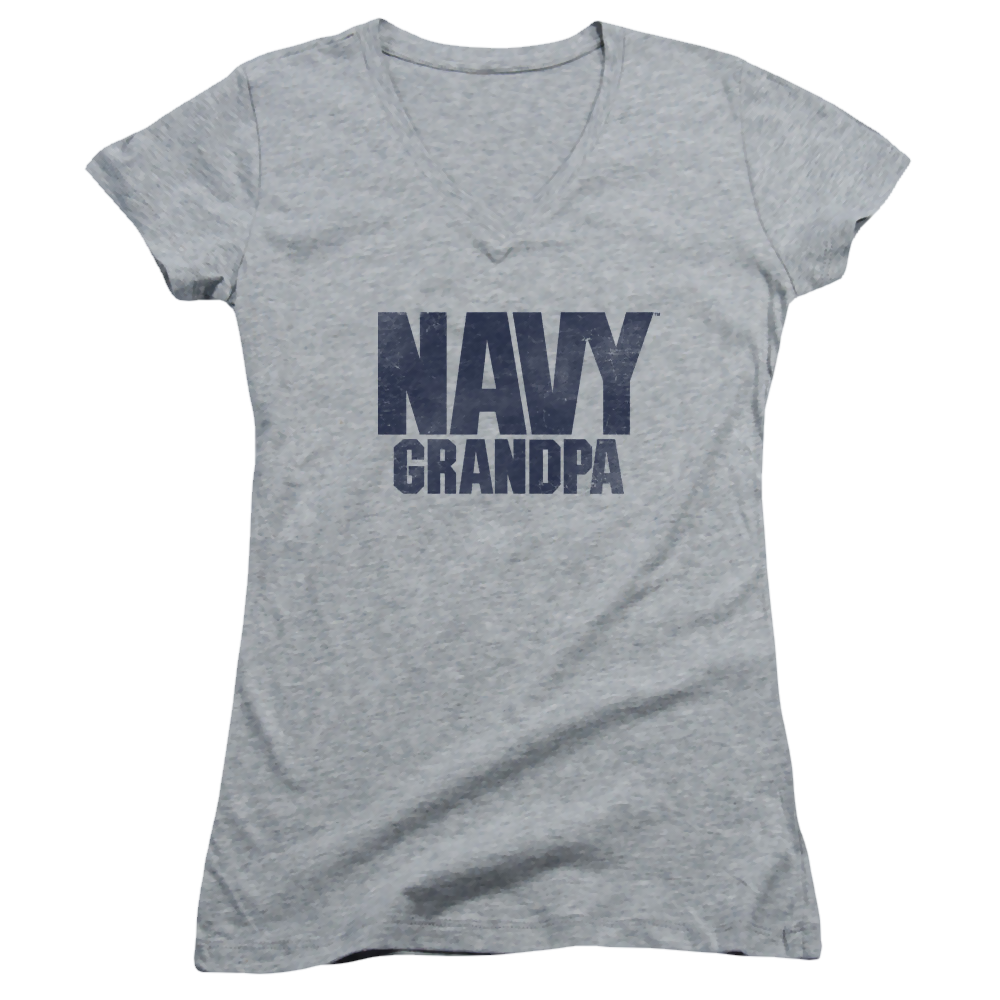 U.S. Navy Grandpa - Juniors V-Neck T-Shirt Juniors V-Neck T-Shirt U.S. Navy   
