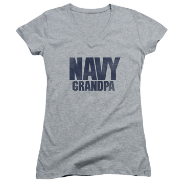 U.S. Navy Grandpa - Juniors V-Neck T-Shirt Juniors V-Neck T-Shirt U.S. Navy   